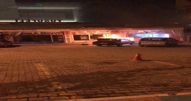 Artvin’de park halindeki araç yandı
