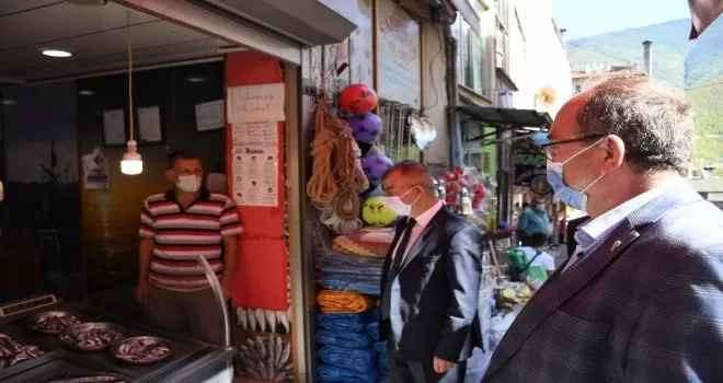 Artvin’de vali ve belediye başkanından ’Korona virüs’ denetimi
