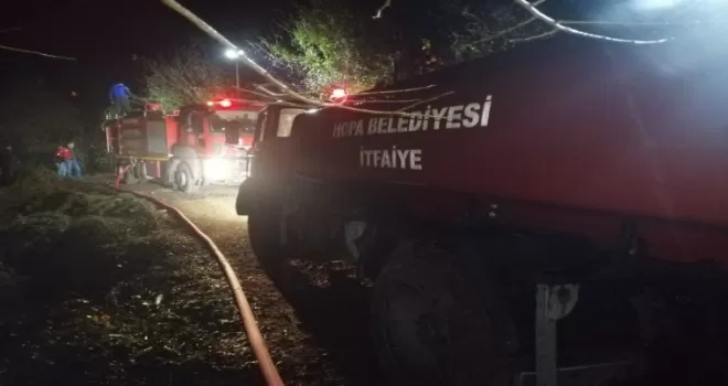 Artvin’in Kemalpaşa ilçesinde yangın