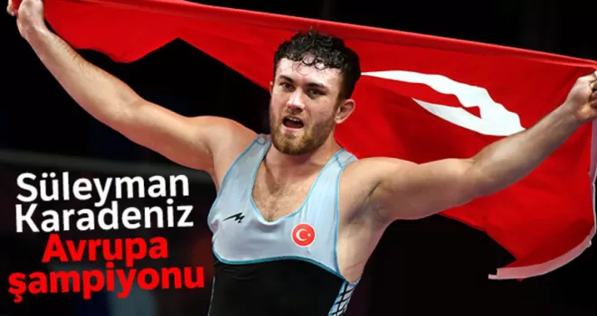 Avrupa Güreş Şampiyonası’nda serbest stil 92 kiloda Süleyman Karadeniz, İsviçreli rakibi Samuel Scherrer’i mağlup ederek altın madalyanın sahibi oldu.