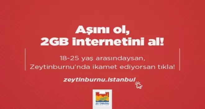Aşı olan gençlere 2GB internet
