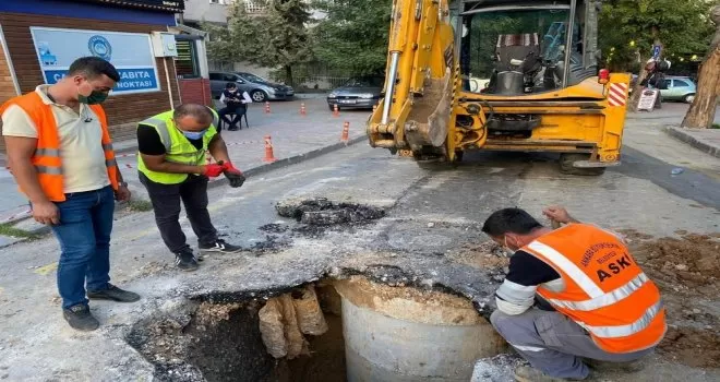 ASKİ’den altyapı onarım ve bakım çalışması

