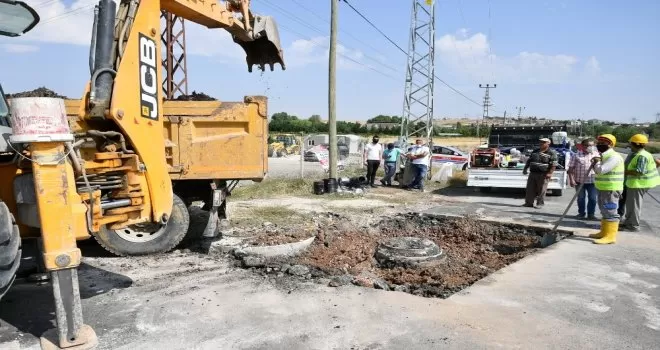 ASKİ Gölbaşı içme suyu ana isale hattını yeniliyor

