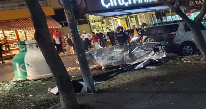 Ataşehir’de çöp konteynerı bomba gibi patladı, polis alarma geçti
