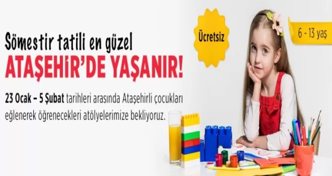 Ataşehir’de sömestir atölyeleri başlıyor
