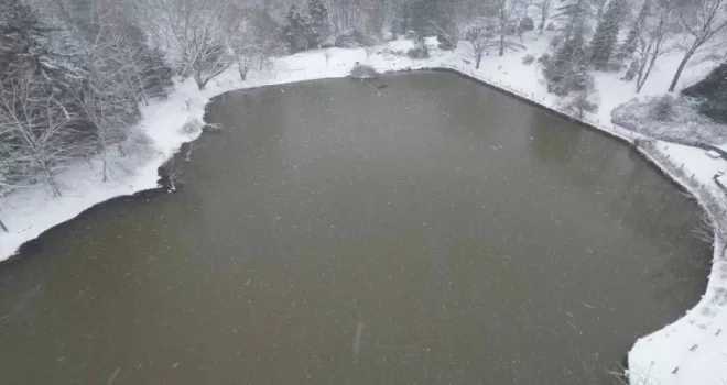 Atatürk Arboretumu’nda kartpostallık kar manzaraları
