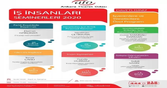 ATO iş adamlarına yönelik eğitim programlarına başlıyor
