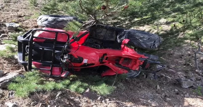 ATV ile gezmek isteyen yaşlı adam kaza yaptı
