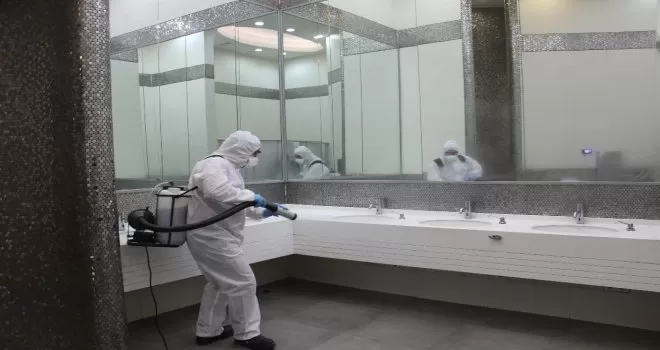 AVM’de korona virüse karşı önlem
