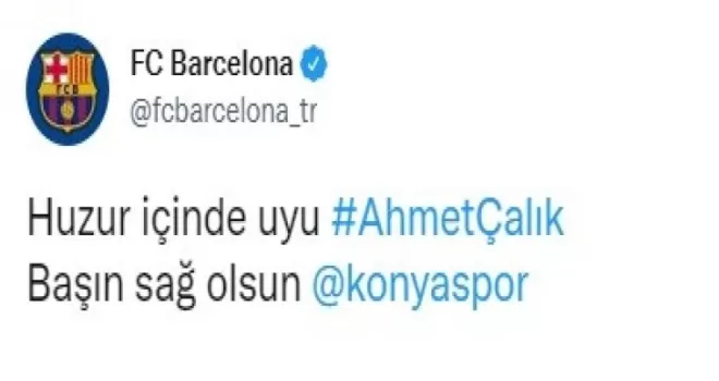 Avrupa futbolundan Ahmet Çalık için taziye mesajları
