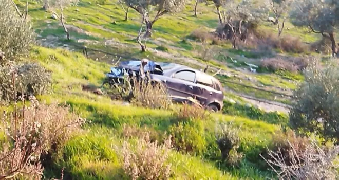 Aydın’da araç uçuruma yuvarlandı:1 yaralı
