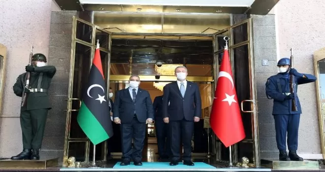 Bakan Akar, Libya Yüksek Devlet Konseyi Başkanı El-Meşri ile bir araya geldi
