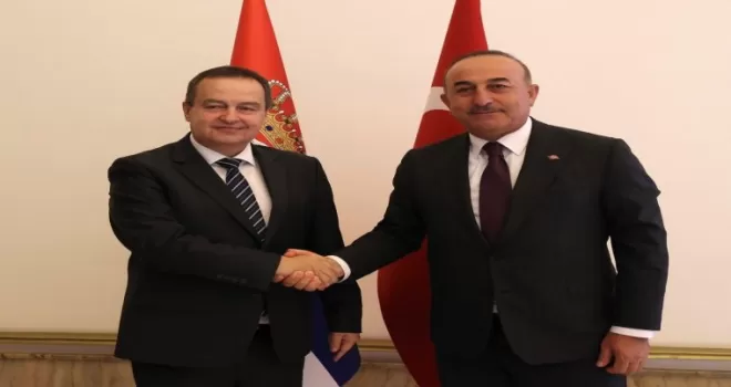 Bakan Çavuşoğlu, Sırbistan Ulusal Meclisi Başkanı Daçiç ile görüştü
