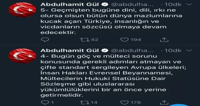 Bakan Gül’den Yunanistan’a “mülteci“ tepkisi
