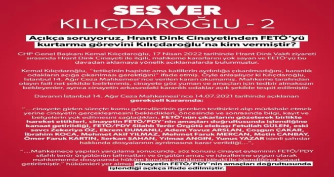 Bakan Soylu: “FETÖ’yü kurtarma görevini Kılıçdaroğlu’na kim vermiştir?”
