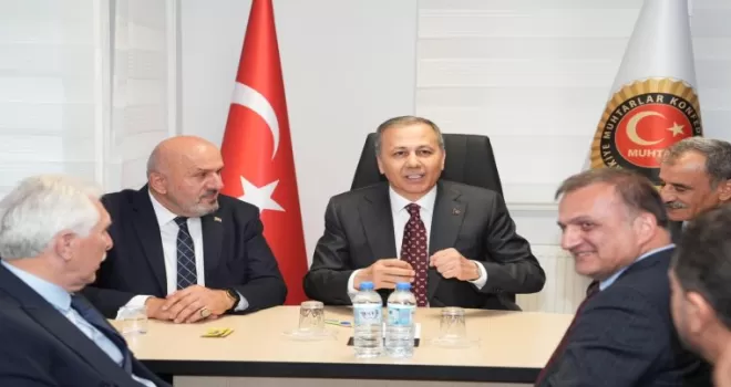 Bakan Yerlikaya’dan muhtarlara ziyaret