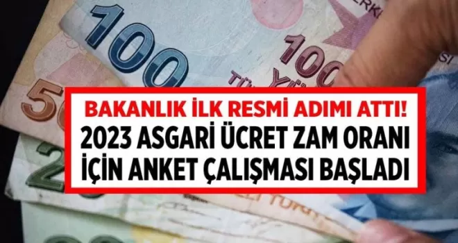 Bakanlık Asgari Ücret İçin Anket Çalışmasına Başladı!