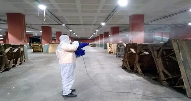 Barampaşa’da ‘korona’ dezenfeksiyonu
