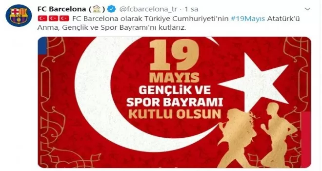 Barcelona, 19 Mayıs’ı kutladı