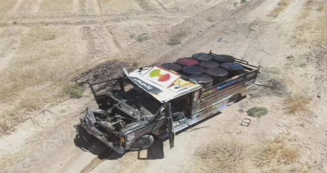 Barış Pınarı bölgesinde bombalı araç vurularak durduruldu
