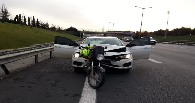 Başakşehir’de feci kaza: Motosikletli metrelerce sürüklendi
