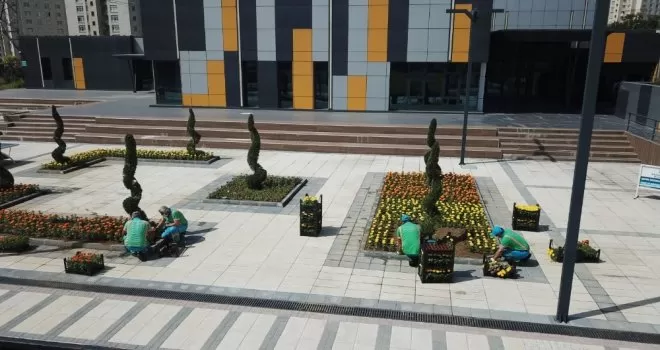 Başakşehir yüzbinlerce çiçekle süslendi
