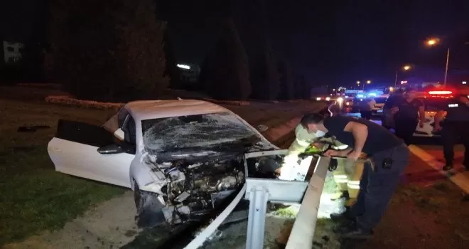 Basın Ekspres’te otomobil takla attı: 2 yaralı

