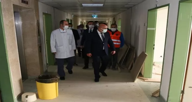 Başkan Altınok Gaziler katındaki çalışmayı denetledi

