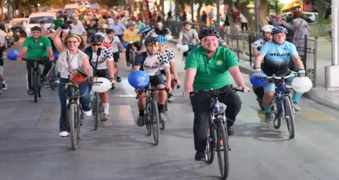 Başkan Dutlulu Manisalılarla birlikte pedalladı