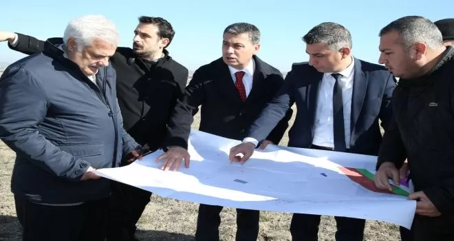 Başkan Şimşek, Mezbahane ve Kurban Kesim Merkezi yapılacak alanı inceledi
