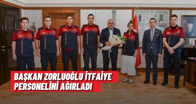 BAŞKAN ZORLUOĞLU İTFAİYE PERSONELİNİ AĞIRLADI
