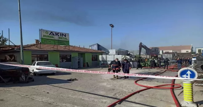 Başkent’te sanayi sitesinde yangın
