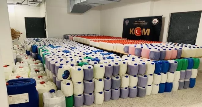 Başkent’te tonlarca sahte temizlik ürünü ele geçirildi
