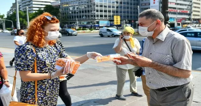 Başkent’ten kadına şiddete karşı yükselen yanıt, turuncu maske

