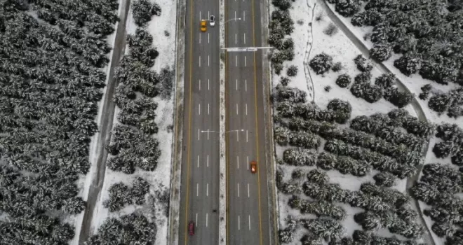 Başkent’tin kartpostallık kar manzaraları havadan görüntülendi
