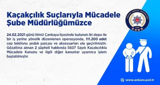Başkentte kaçakçılara ağır darbe
