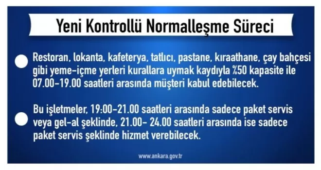 Başkentte normalleşme kuralları belli oldu
