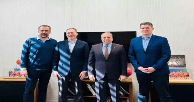 Basketbol Şampiyonlar Ligi yöneticilerinden TBF’ye ziyaret
