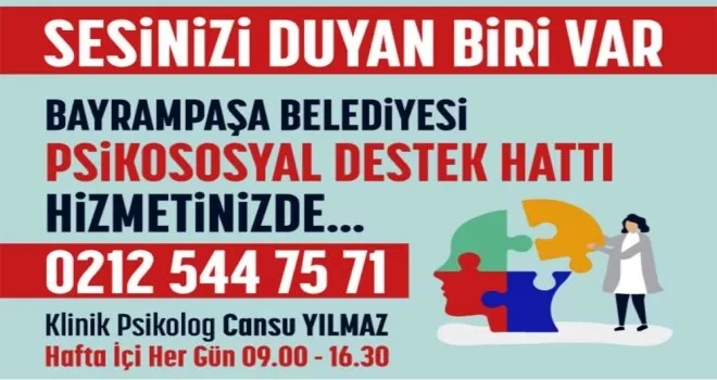 Bayrampaşa Belediyesi’nden salgına karşı psikolojik destek
