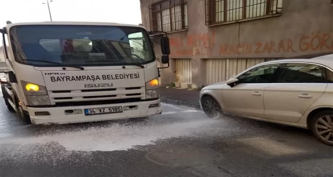 Bayrampaşa’da korona virüs temizliği
