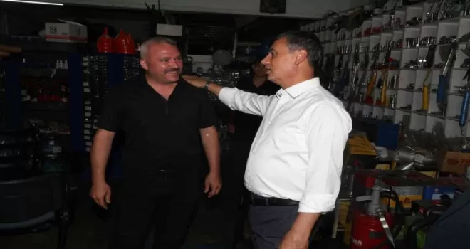 Belediye Başkanı Şimşek’ten, Gölbaşı sanayi sitesi esnafına ziyaret
