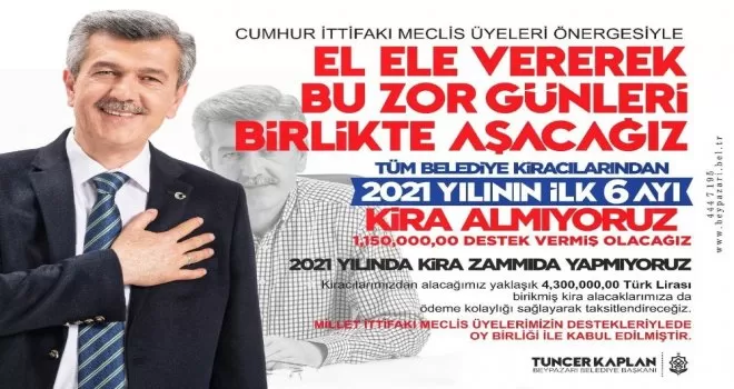 Beypazarı Belediyesinden esnafa destek
