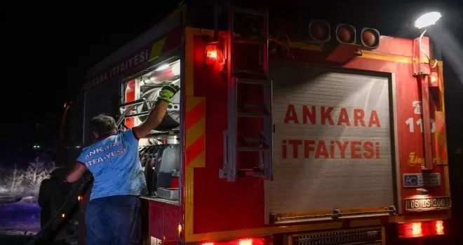 Beypazarı’nda korkutan yangın
