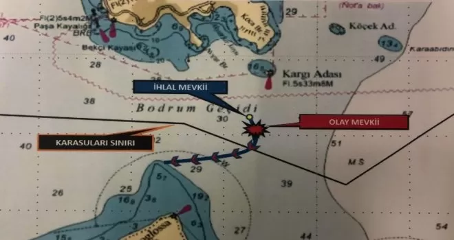 Bodrum açıklarında sıcak anlar
