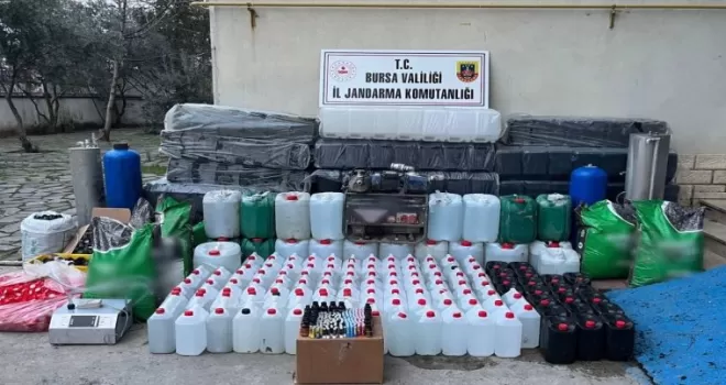 Bursa’da kaçak ve sahte alkol üretim tesisine operasyon