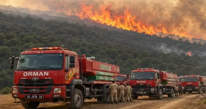 Bursa’da orman yangını! Havadan ve karadan yoğun müdahale