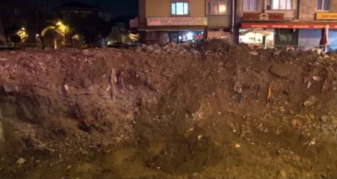 Büyükçekmece’de inşaat alanında lahit bulundu
