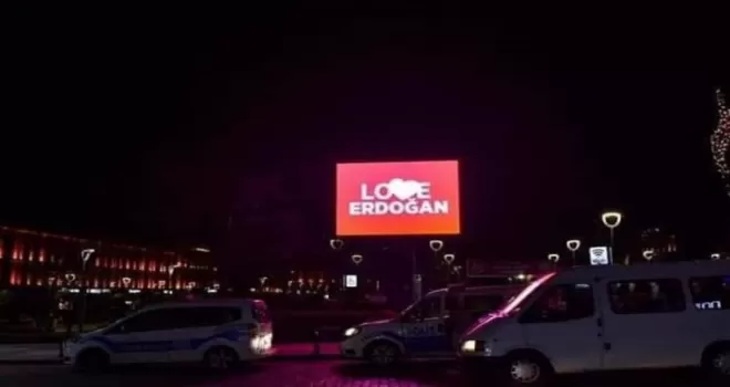 Büyükşehir'den ABD'ye 'Love Erdoğan' göndermesi!