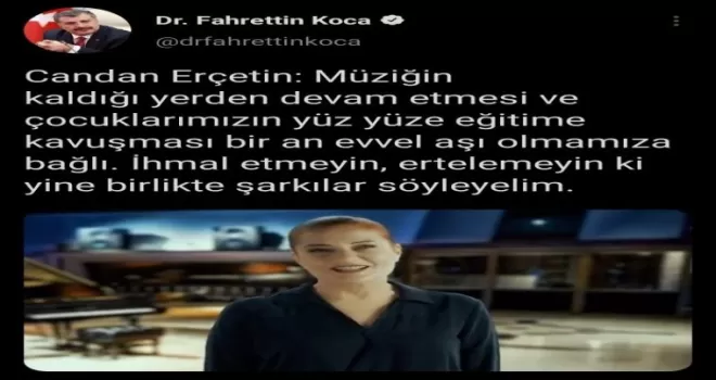 Candan Erçetin’den aşı mesajı
