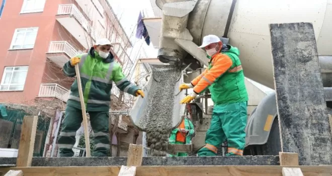 Çankaya Belediyesi’nden istinat duvarı çalışması
